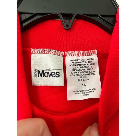 Vintage Red New Moves Y2K Christmas Xmas Sweater Party Preowned - Picture 2 of 9